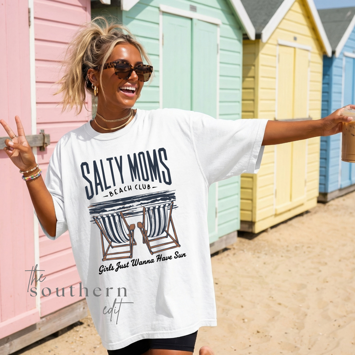 Salty Moms Beach Club Tee