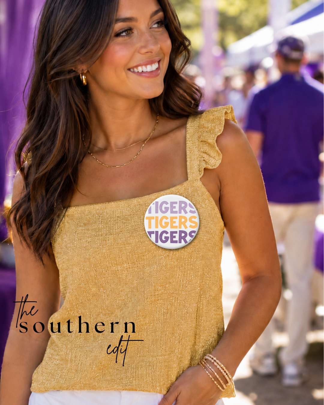 Stacked Tigers Gameday Pin