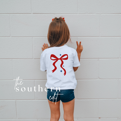 Patriotic Bow Youth Tee