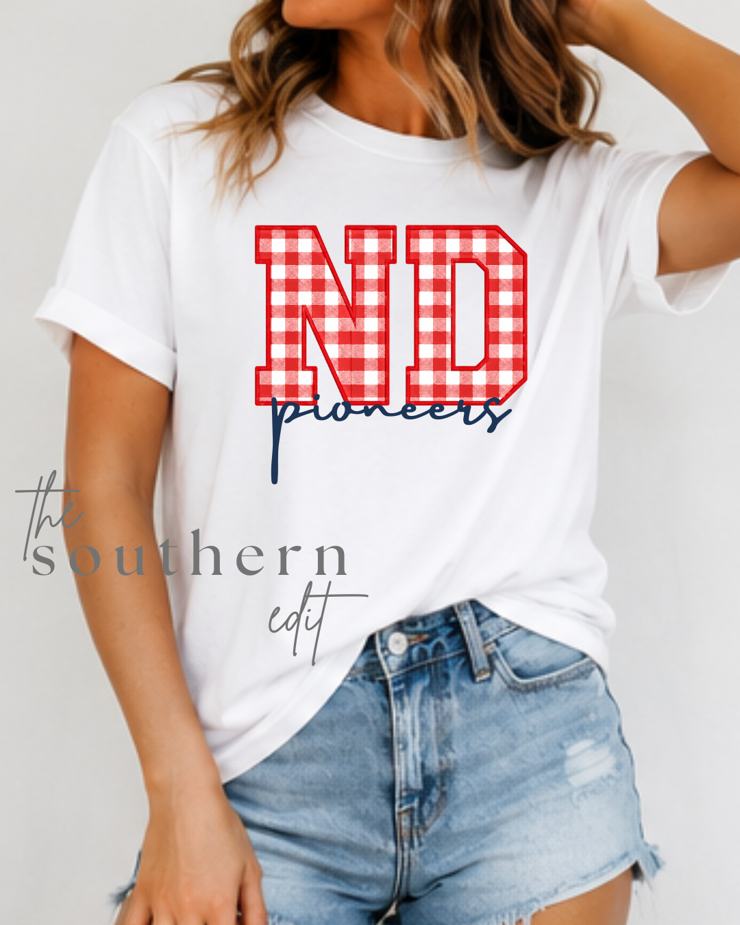ND Gingham Graphic Tee