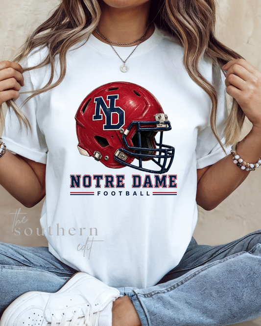 Notre Dame Football Helmet Graphic Tee