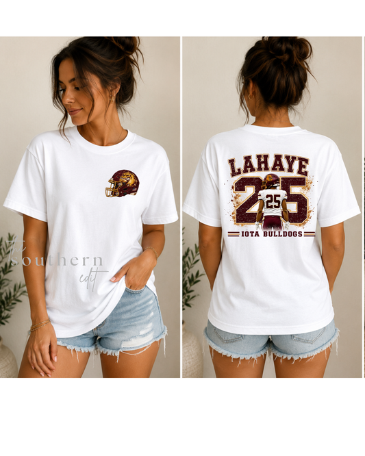 Personalized Football Fan Tee | Custom Player Name & Number