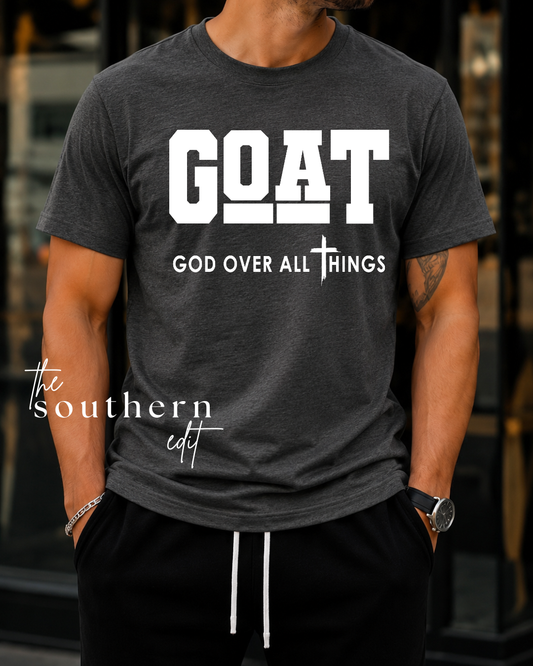 GOAT | God Over All Things Tee | Dark Tee Collection