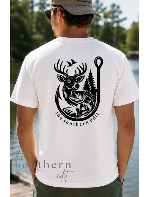 Hooked on the Outdoors Tee | Bella + Canvas
