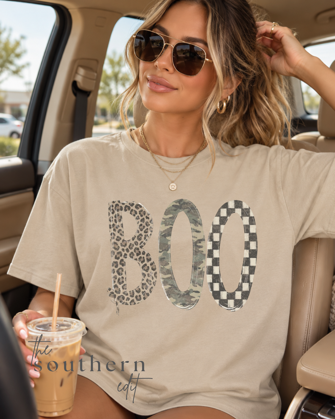 BOO Mixed Print | Bella+Canvas Tee