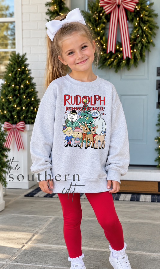 Vintage Rudolph | Gildan Kids Sweatshirt