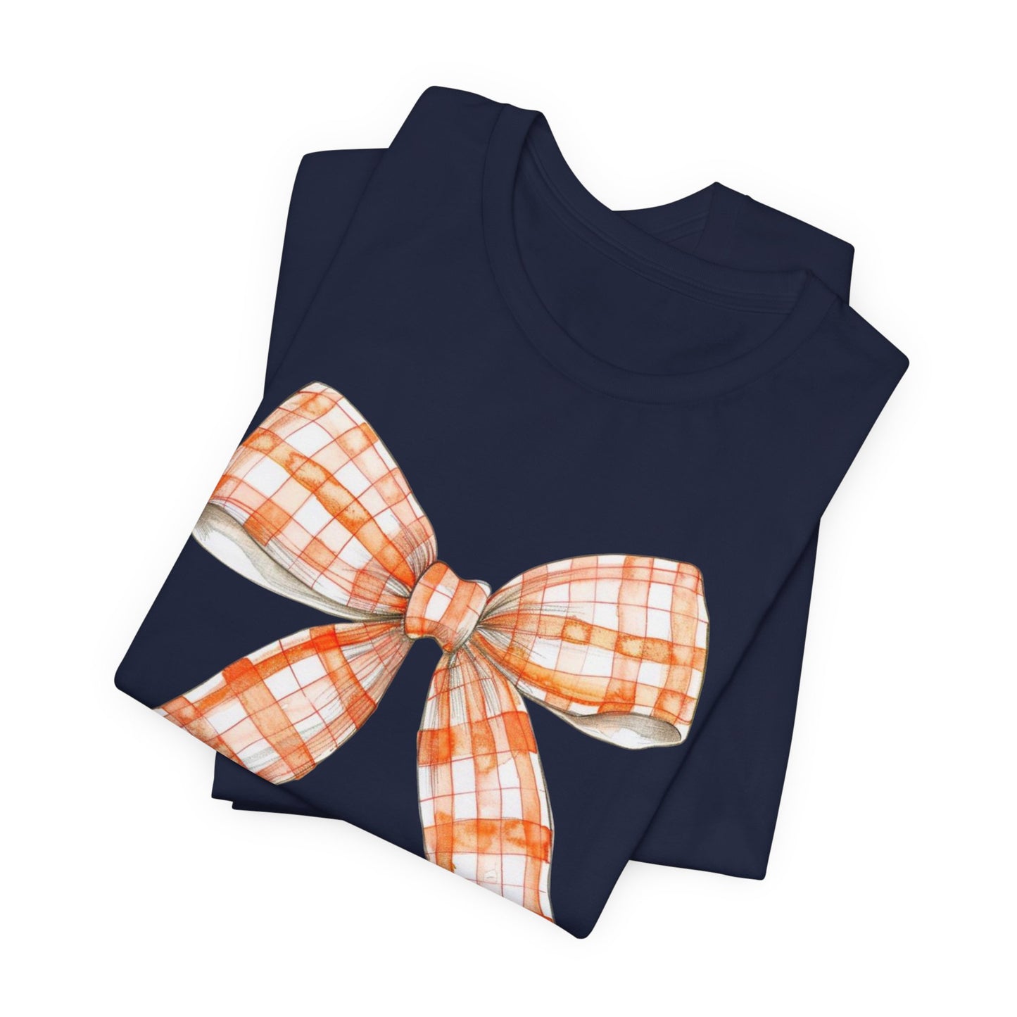 Fall Gingham Bow | Bella+Canvas® Tee