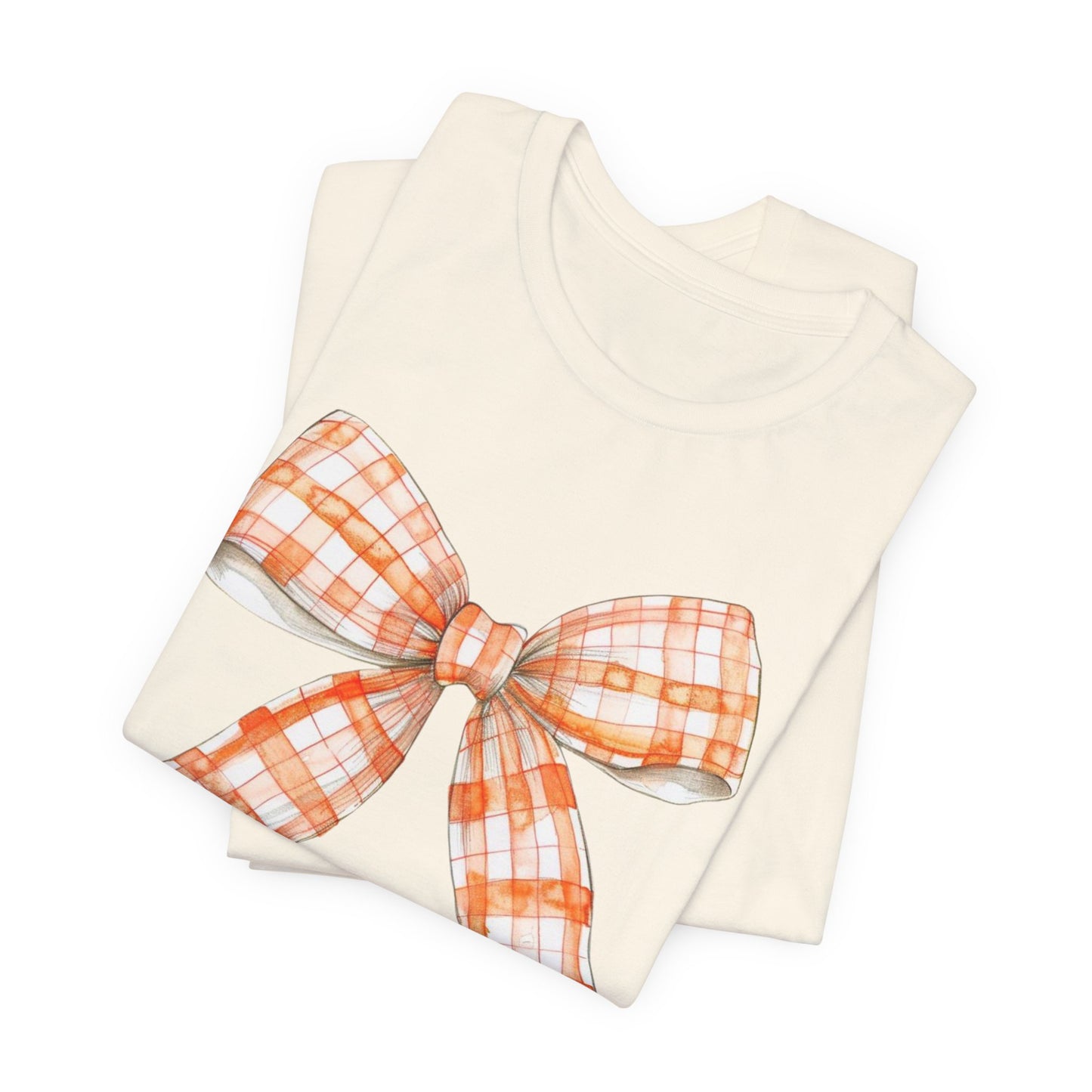 Fall Gingham Bow | Bella+Canvas® Tee