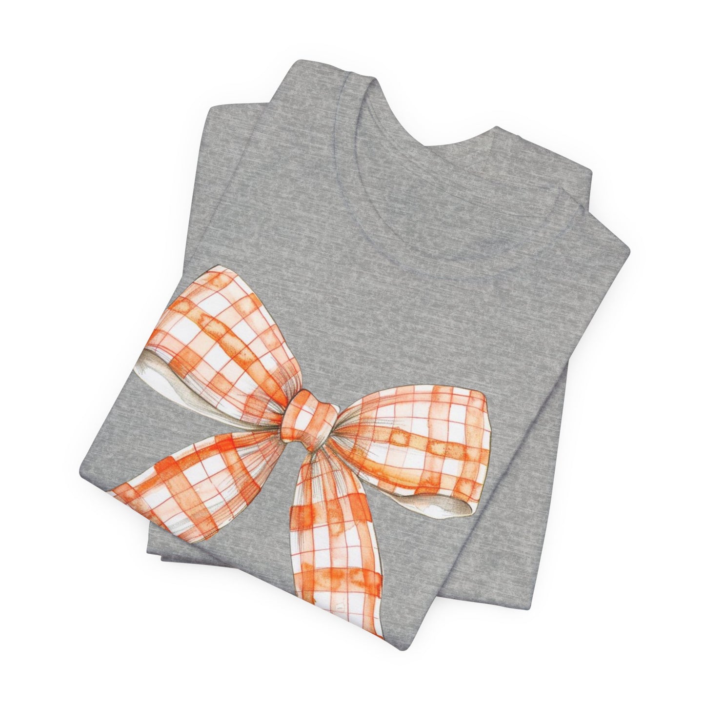 Fall Gingham Bow | Bella+Canvas® Tee