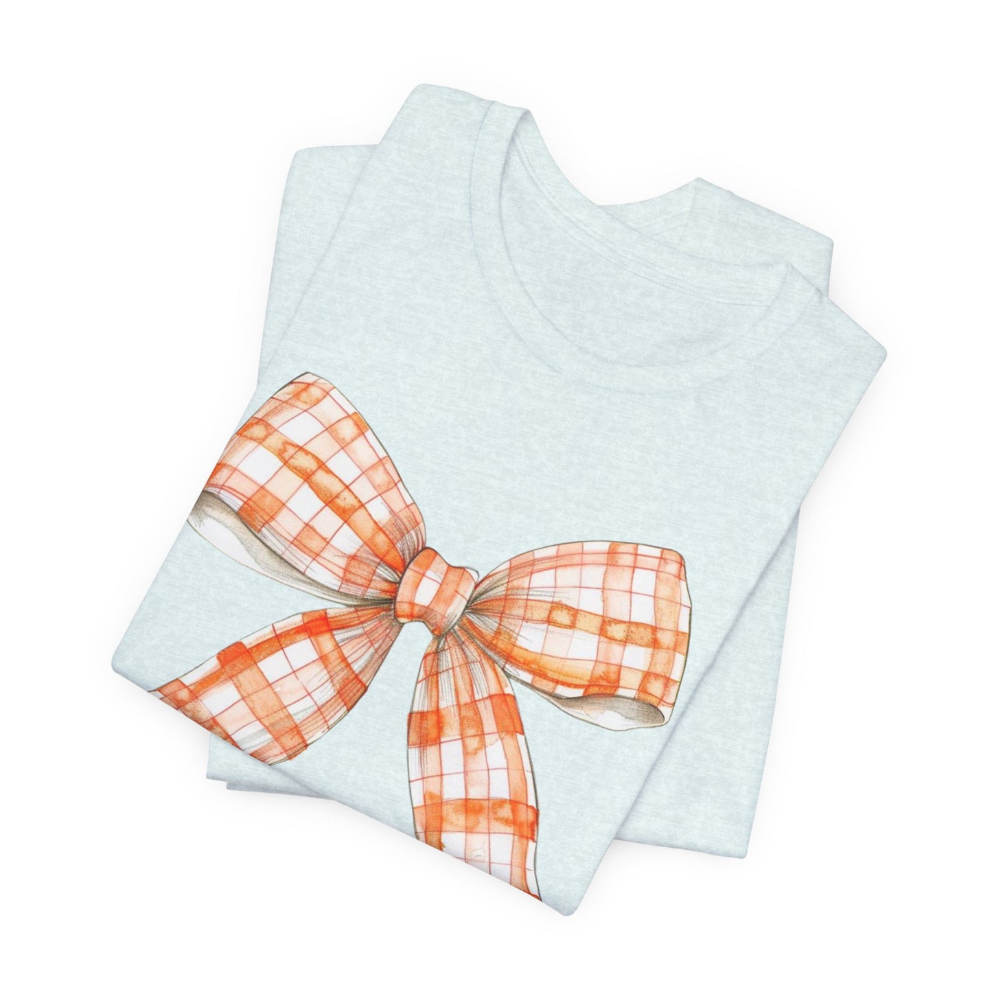 Fall Gingham Bow | Bella+Canvas® Tee